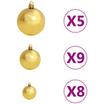 Kunstkerstboom Nordmann Met Led's En Kerstballen 120 Cm Groen