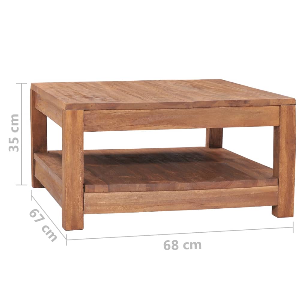 Salontafel 68X67X35 Cm Massief Teakhout