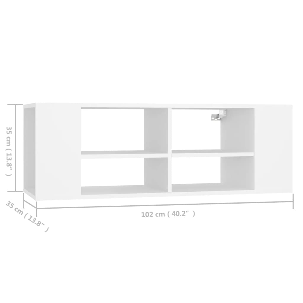 Tv-Wandmeubel 102X35X35 Cm Bewerkt Hout