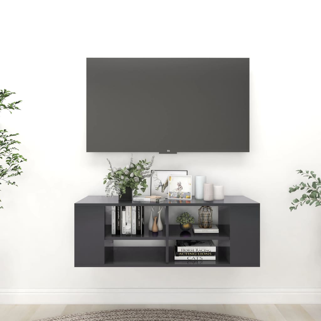 Tv-Wandmeubel 102X35X35 Cm Bewerkt Hout