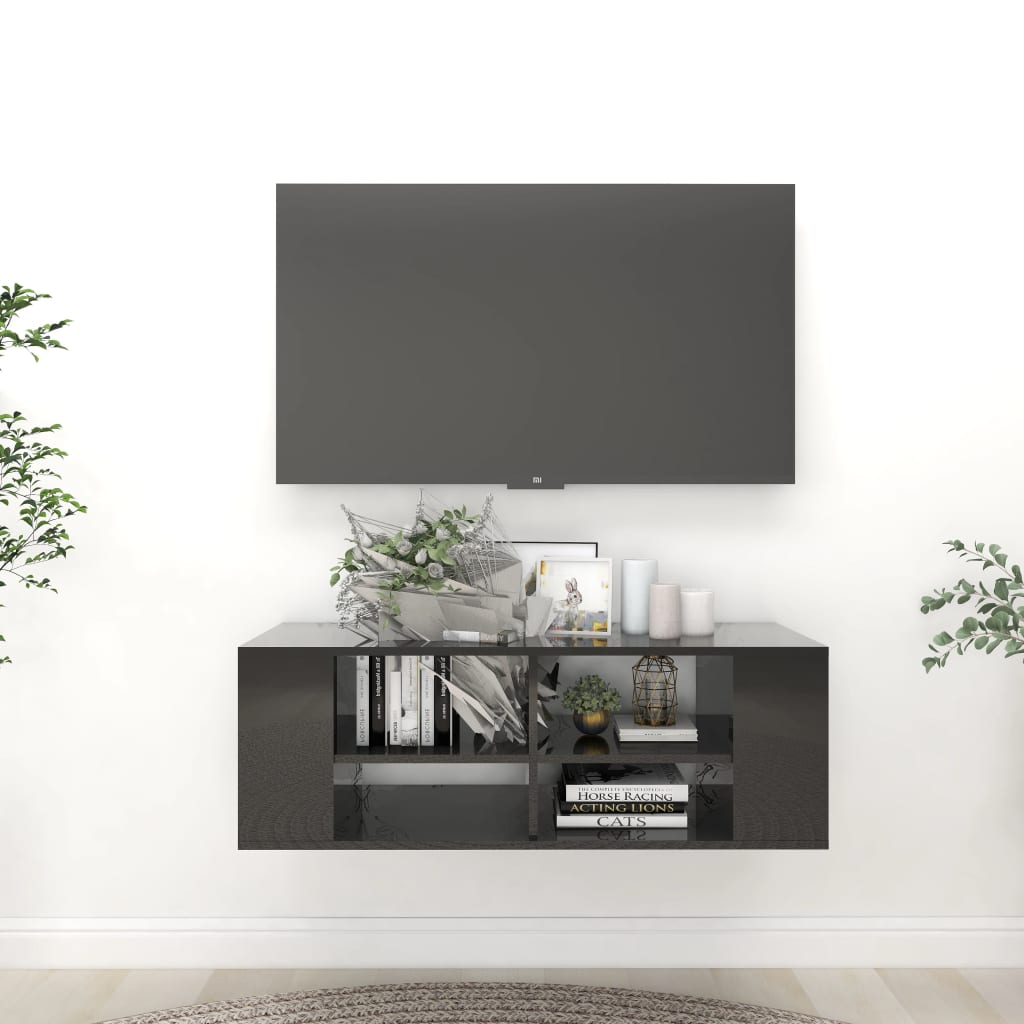 Tv-Wandmeubel 102X35X35 Cm Bewerkt Hout