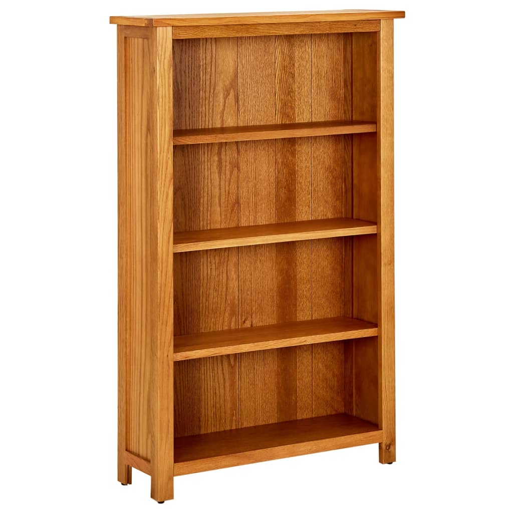 Boekenkast Met 3 Schappen 70X22,5X82 Cm Massief Eikenhout
