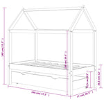 Kinderbedframe Met Lade Massief Grenenhout
