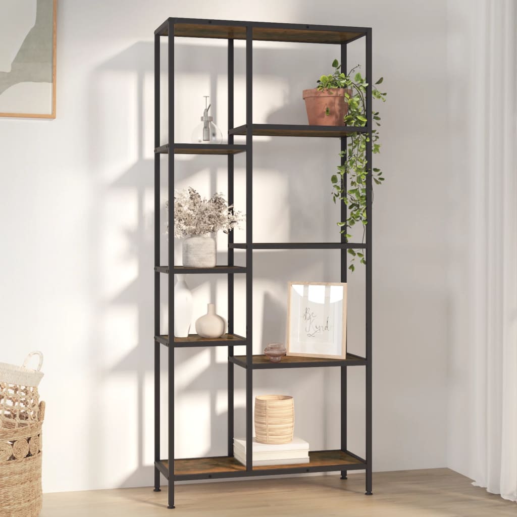 Boekenkast Staal En Bewerkt Hout