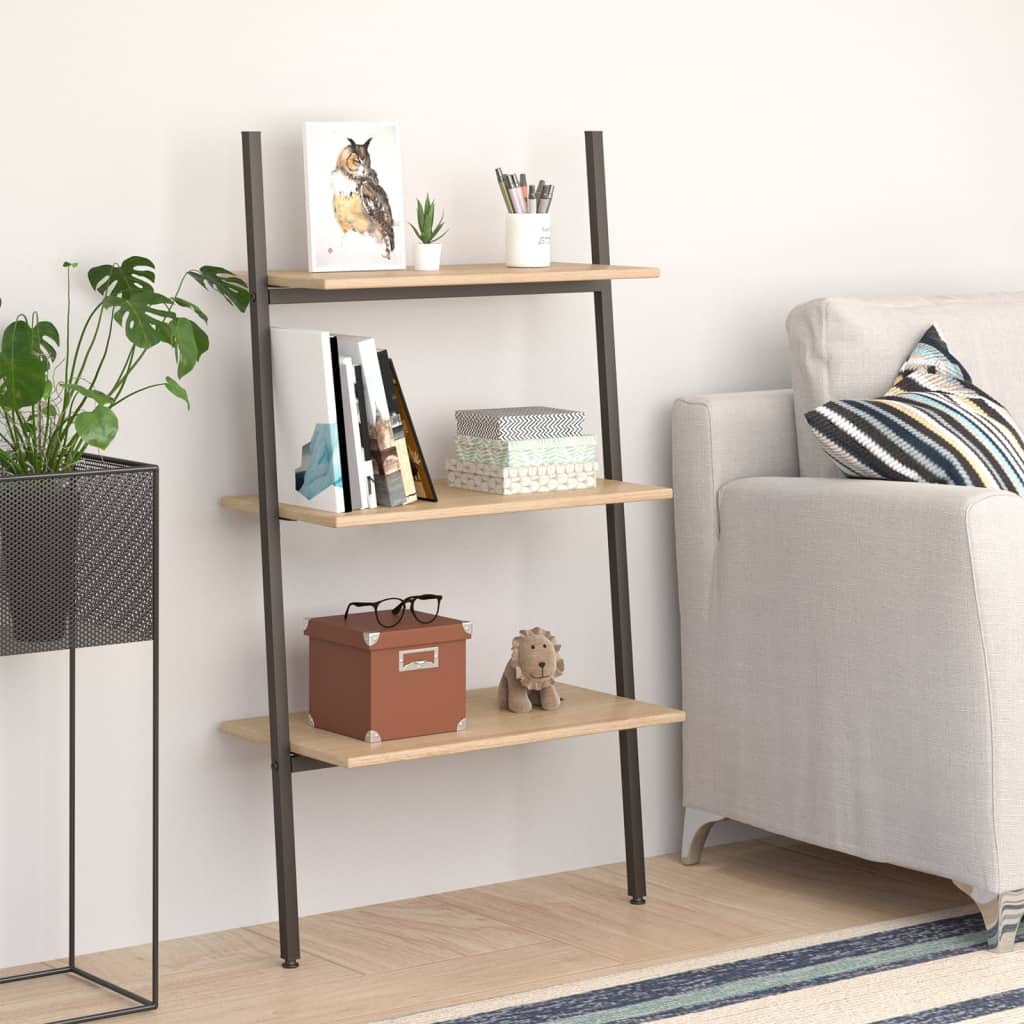 Ladderrek Met 3 Schappen En Zwart