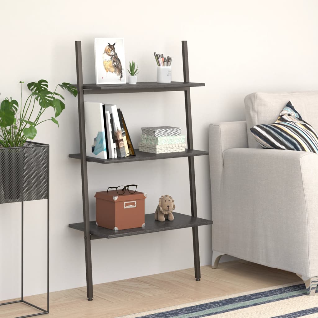 Ladderrek Met 3 Schappen En Zwart