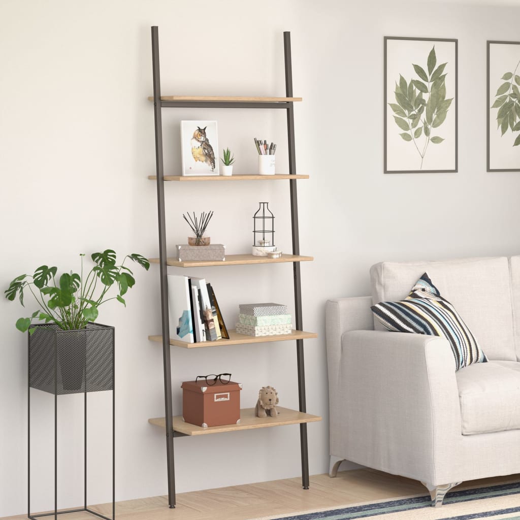 Ladderrek Met 3 Schappen En Zwart