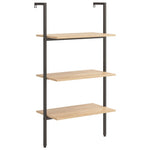 Ladderrek Met 3 Schappen 64X35X120,5 Cm En Zwart