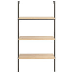 Ladderrek Met 3 Schappen 64X35X120,5 Cm En Zwart