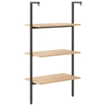 Ladderrek Met 3 Schappen 64X35X120,5 Cm En Zwart