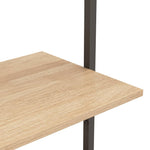 Ladderrek Met 3 Schappen 64X35X120,5 Cm En Zwart