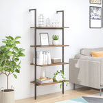 Ladderrek Met 3 Schappen 64X35X120,5 Cm En Zwart