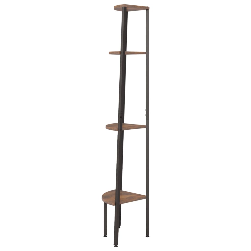 Hoekkastje Met 4 Schappen 45,5X31,5X150 Cm En Zwart
