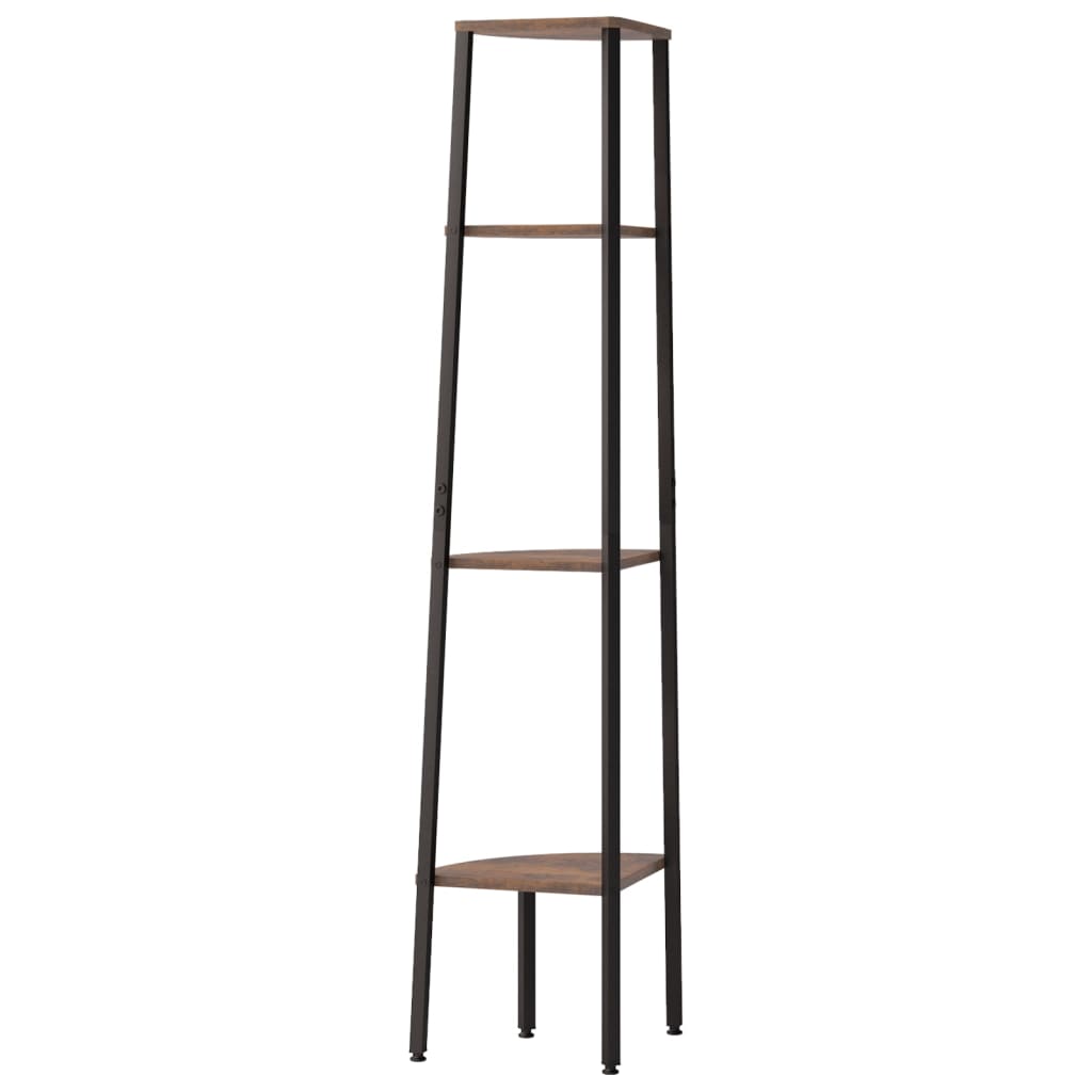 Hoekkastje Met 4 Schappen 45,5X31,5X150 Cm En Zwart