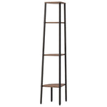 Hoekkastje Met 4 Schappen 45,5X31,5X150 Cm En Zwart