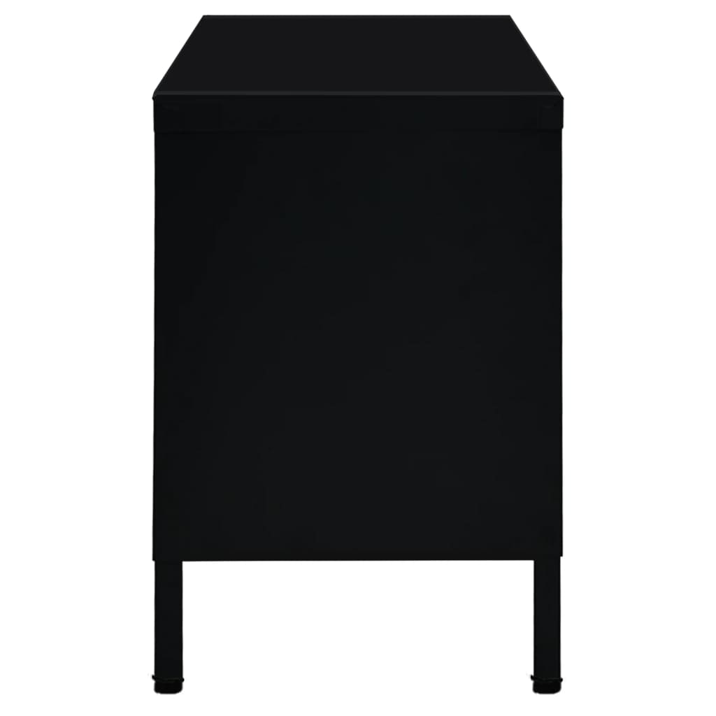 Tv-Meubel 90X30X44 Cm Staal En Glas