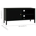 Tv-Meubel 90X30X44 Cm Staal En Glas