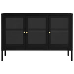 Dressoir 105X35X70 Cm Staal En Glas