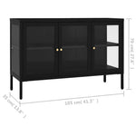 Dressoir 105X35X70 Cm Staal En Glas