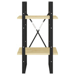 Boekenkast Met 2 Schappen Massief Grenen Naturel