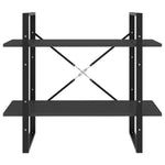 Boekenkast Met 2 Schappen Spaanplaat Grijs