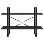 Boekenkast Met 2 Schappen Spaanplaat Zwart