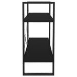 Boekenkast Met 2 Schappen Spaanplaat Zwart