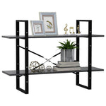 Boekenkast Met 2 Schappen Spaanplaat Grijs