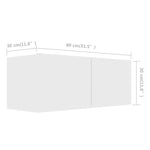 2-Delige Tv-Meubelset Bewerkt Hout