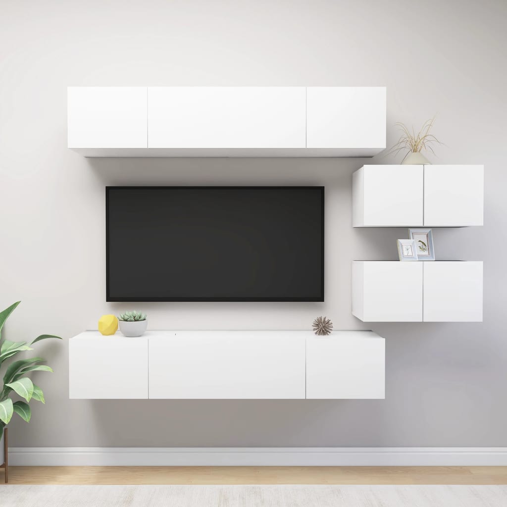 Tv-Meubelen Bewerkt Hout Kleurig