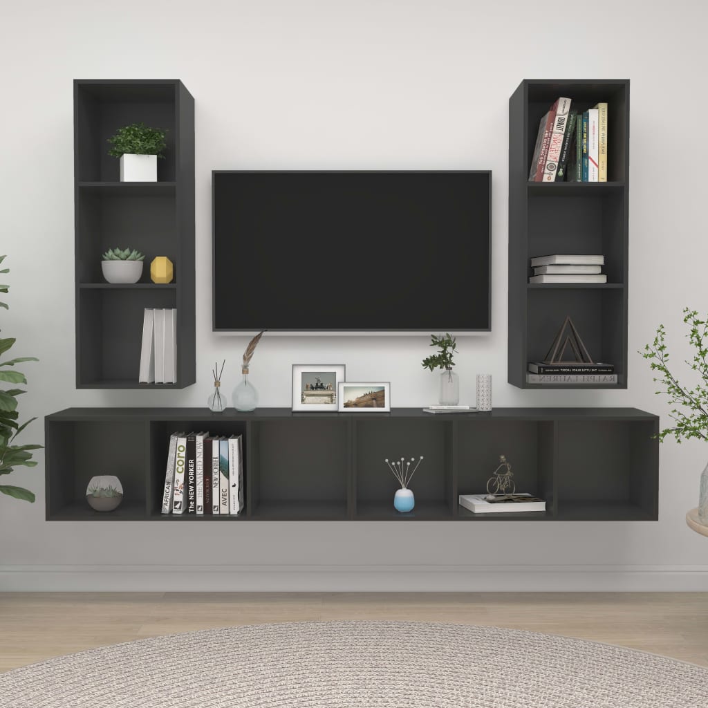 Tv-Wandmeubelen Bewerkt Hout