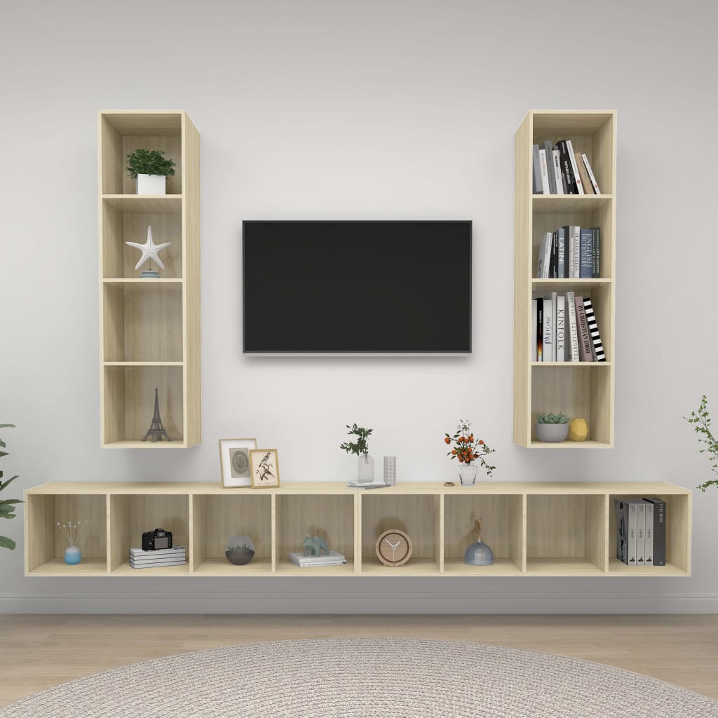 Tv-Wandmeubelen Bewerkt Hout