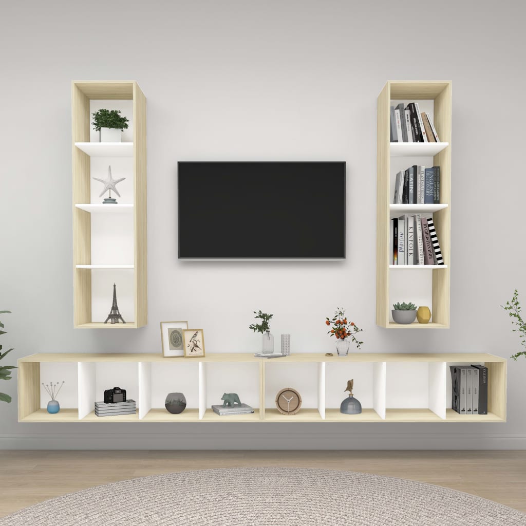 Tv-Wandmeubelen Bewerkt Hout