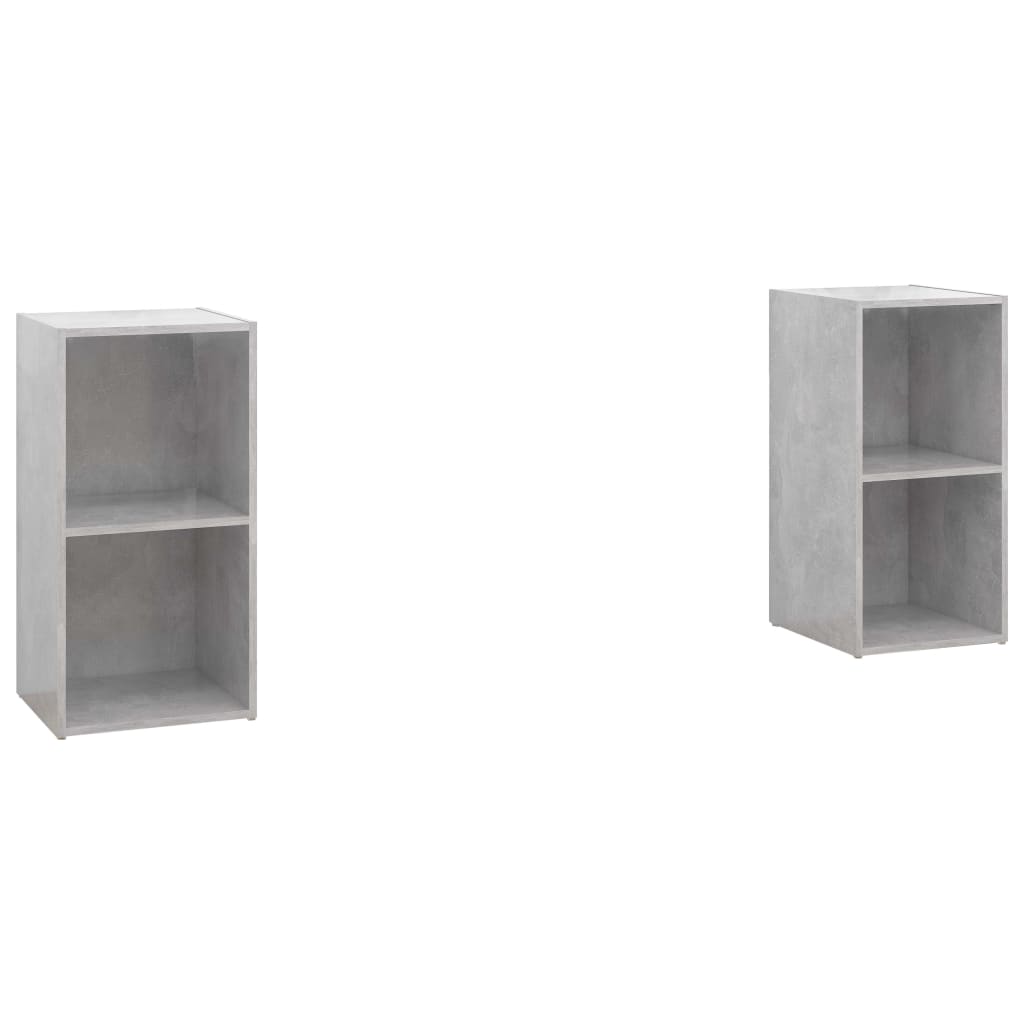 Tv-Meubelen 72X35X36,5 Cm Bewerkt Hout Betongrijs