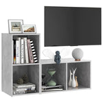 Tv-Meubelen 72X35X36,5 Cm Bewerkt Hout Betongrijs