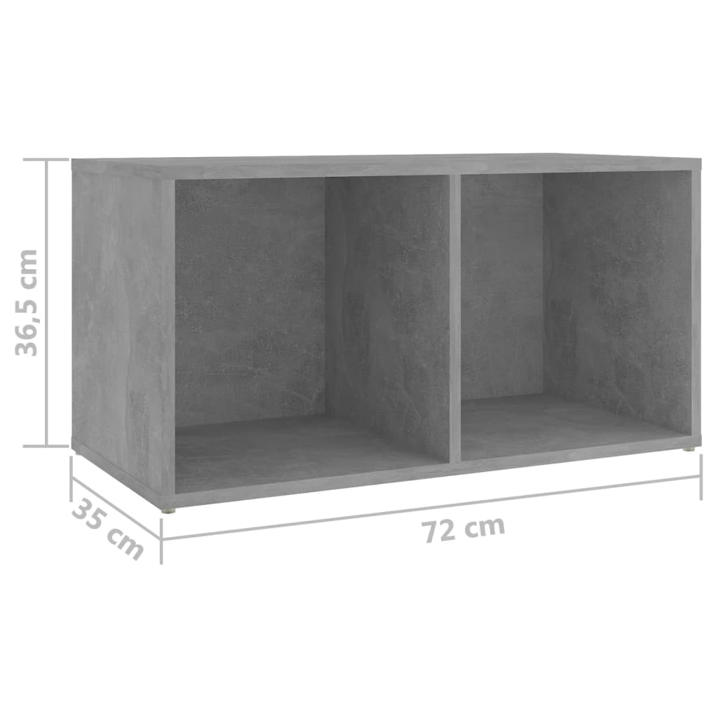 Tv-Meubelen 72X35X36,5 Cm Bewerkt Hout Betongrijs