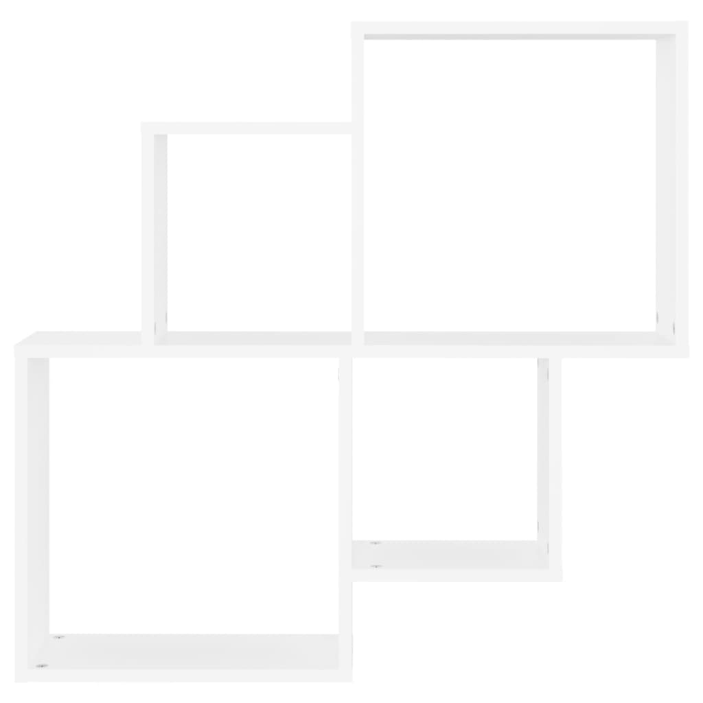 Wandschap Kubus 80X15X78,5 Cm Bewerkt Hout