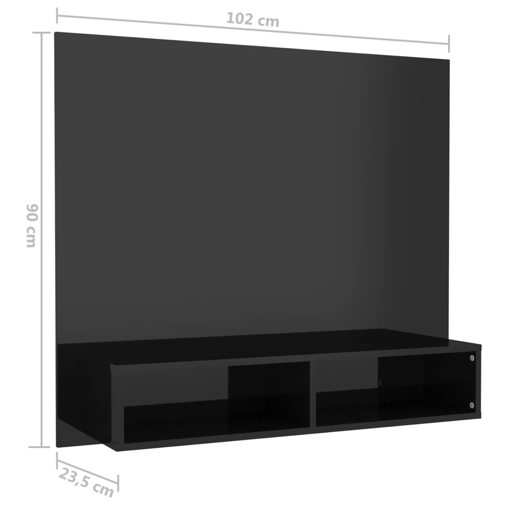 Tv-Wandmeubel 102X23,5X90 Cm Bewerkt Hout