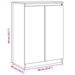 Dressoir 60X36X84 Cm Massief Grenenhout