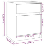 Nachtkastje 40X31X50 Cm Massief Grenenhout