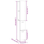 Badkamerkast 25X26,5X170 Cm Bewerkt Hout