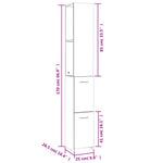Badkamerkast 25X26,5X170 Cm Bewerkt Hout Sonoma Eikenkleurig