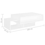 Salontafel 105X55X32 Cm Bewerkt Hout