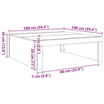 Salontafel 100X100X35 Cm Bewerkt Hout