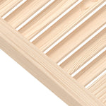 Kastdeur Met Lamellen 39,5X39,4 Cm Massief Grenenhout