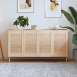 Kastdeur Met Lamellen 39,5X39,4 Cm Massief Grenenhout