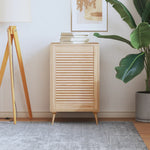 Kastdeur Met Lamellen 39,5X39,4 Cm Massief Grenenhout