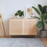 Kastdeur Met Lamellen 39,5X39,4 Cm Massief Grenenhout