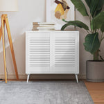 Kastdeur Met Lamellen 39,5X39,4 Cm Massief Grenenhout