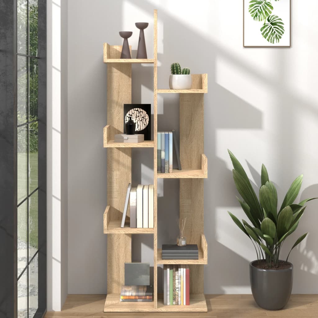 Boekenkast 48X25,5X140 Cm Bewerkt Hout